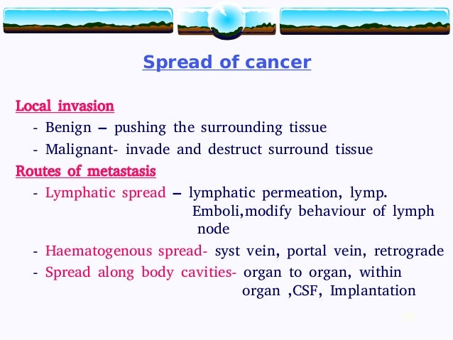 Local Invasion and Spread of Cancer